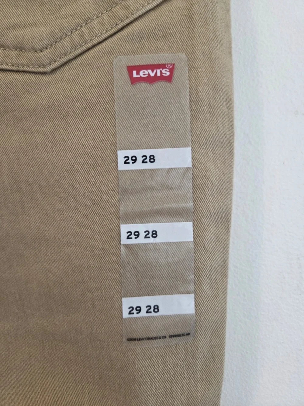 NWT Levi's beige denim/jeans/pants 29/28 women's 721 High Rise Skinny classic - Picture 5 of 9